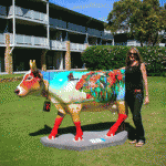 Kylie & Lashbrook in front of Seashells Yallingup