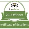 Seashells properties recognised by TripAdvisor 2014 TripAdvisor Certificate of Excellence
