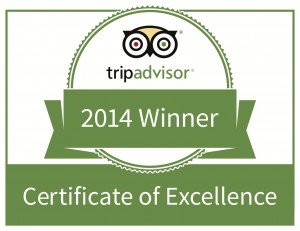 2014 TripAdvisor Certificate of Excellence